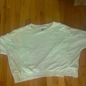 American Eagle Outfitters Cream Huggable Sweatshirt